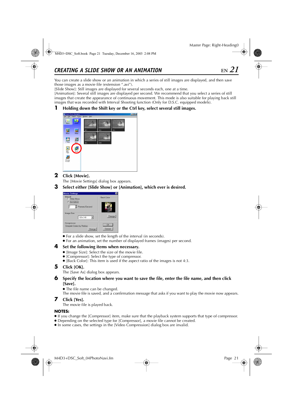 Creating a slide show or an animation | JVC ImageMixer 1.7 LYT1282-001A User Manual | Page 21 / 43