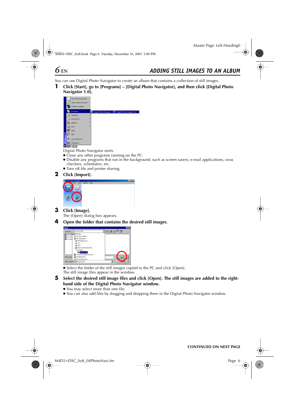 Adding still images to an album | JVC ImageMixer 1.7 LYT1282-001A User Manual | Page 6 / 43