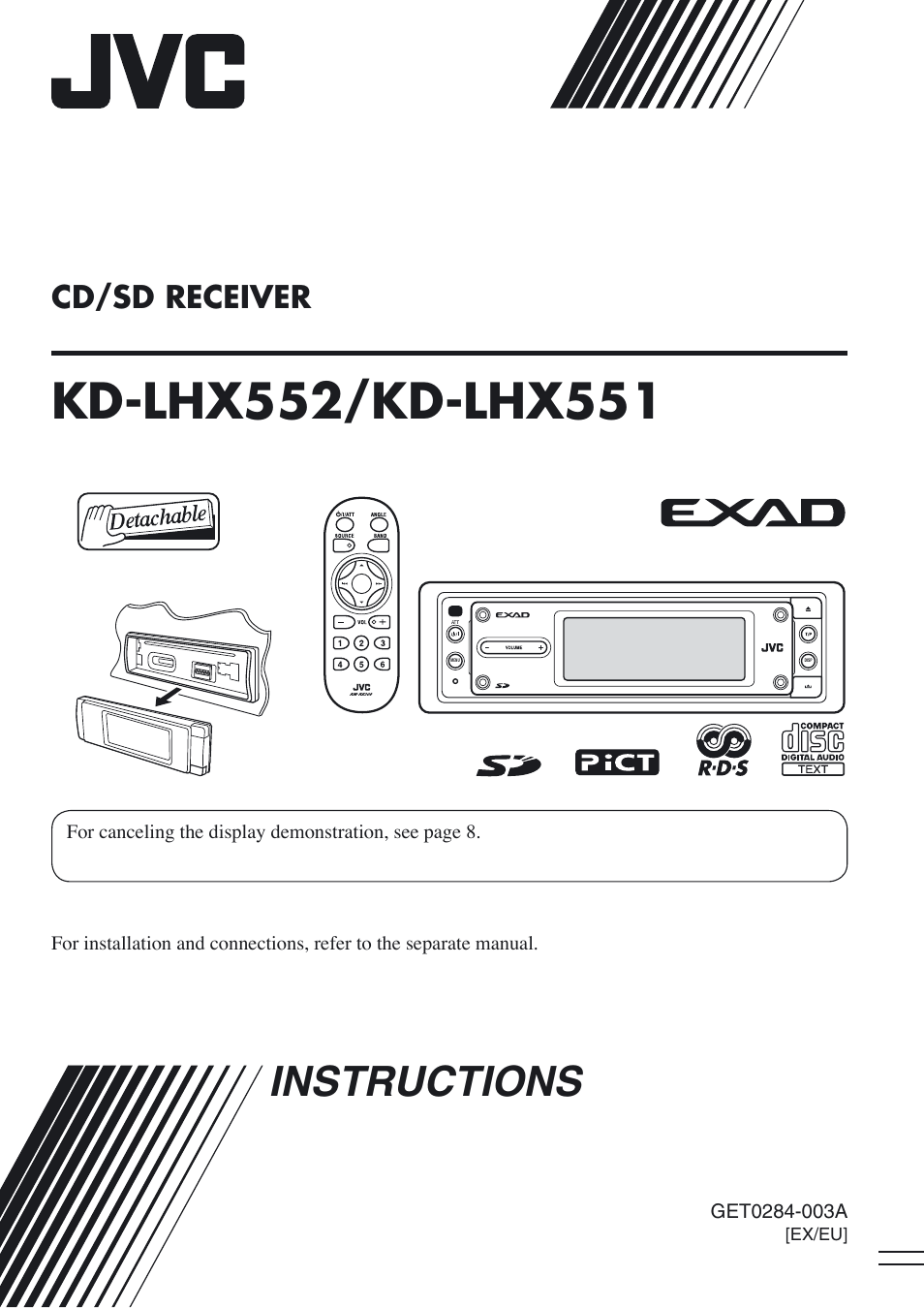 JVC KD-LHX552 User Manual | 54 pages