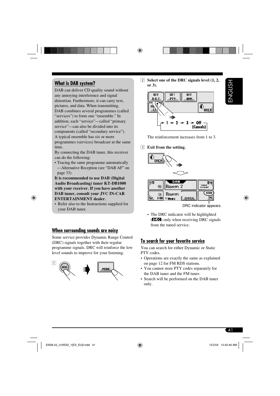 English | JVC KD-LHX552 User Manual | Page 41 / 54