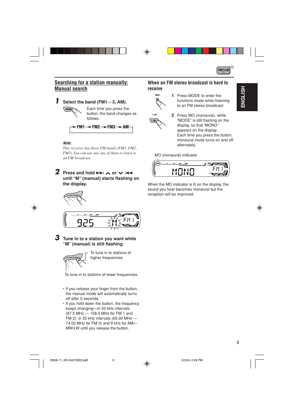 JVC KD-G407 User Manual | Page 9 / 36