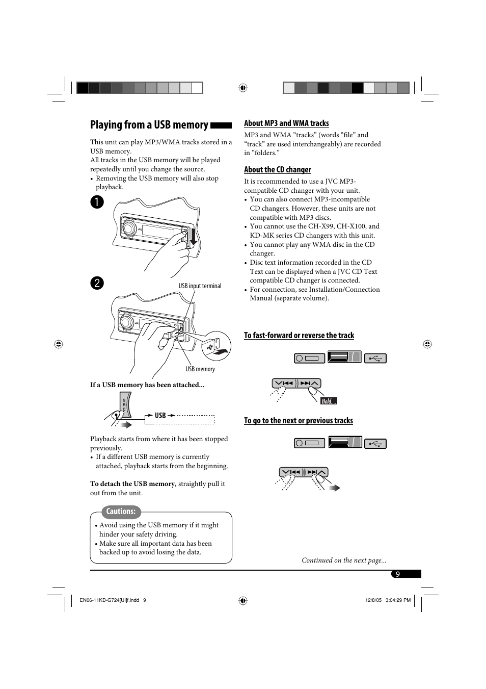 Playing from a usb memory | JVC KD-G720 User Manual | Page 135 / 256