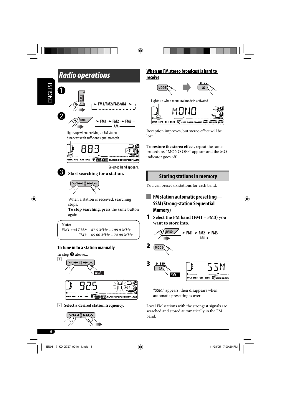 Radio operations | JVC KD-G720 User Manual | Page 230 / 256
