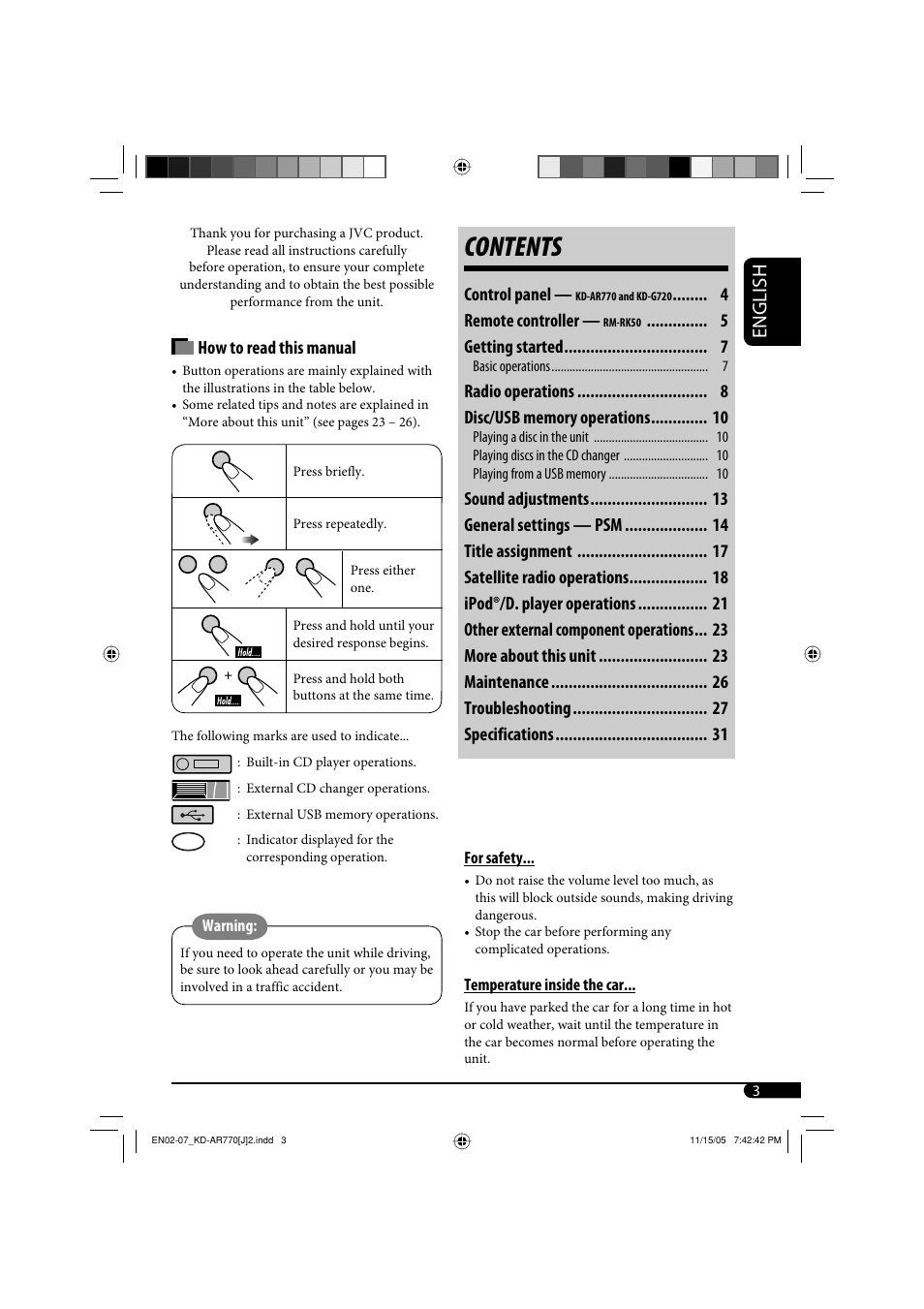 JVC KD-G720 User Manual | Page 33 / 256