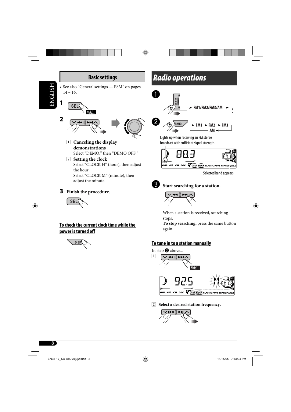 Radio operations | JVC KD-G720 User Manual | Page 38 / 256