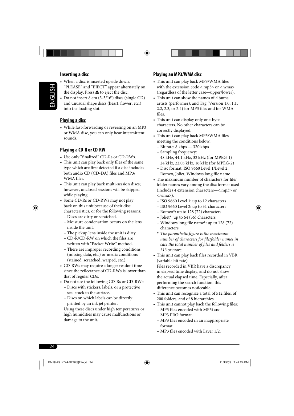 English | JVC KD-G720 User Manual | Page 54 / 256