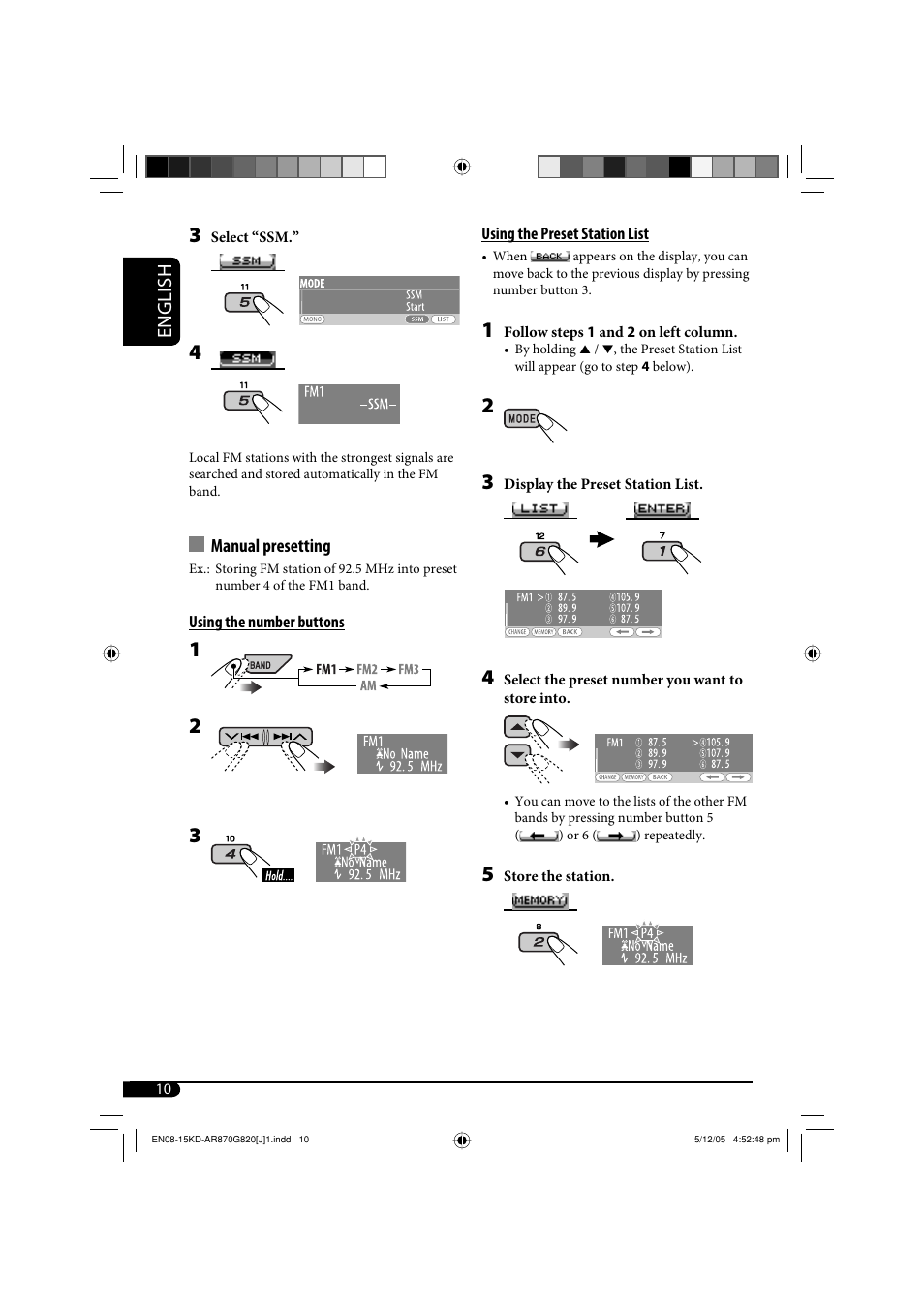 English | JVC KD-AR870 User Manual | Page 10 / 135