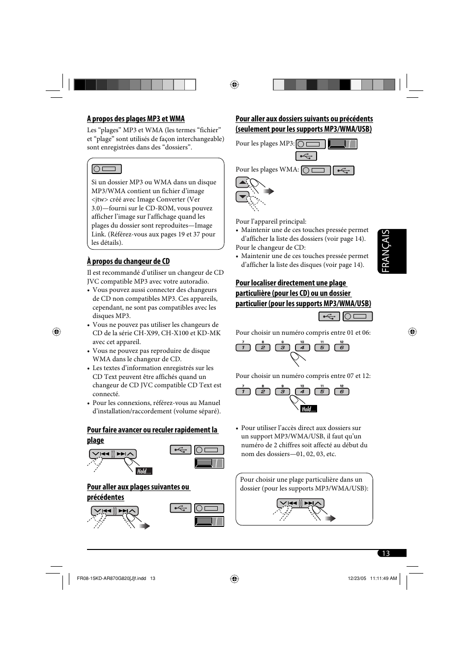 Français | JVC KD-AR870 User Manual | Page 101 / 135