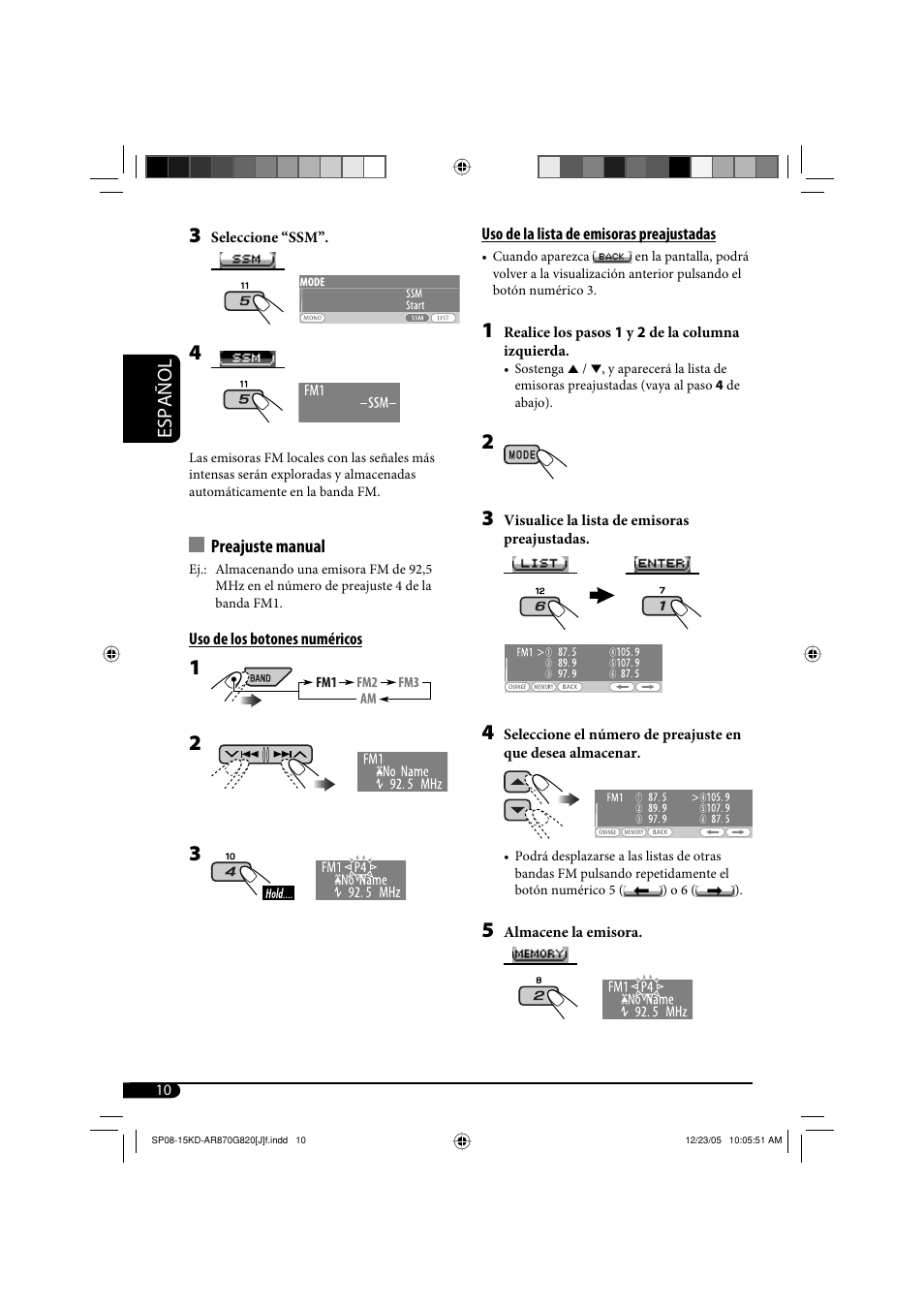 Español | JVC KD-AR870 User Manual | Page 54 / 135