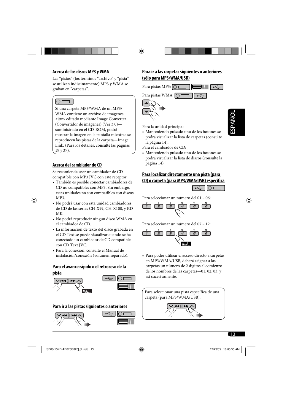 Español | JVC KD-AR870 User Manual | Page 57 / 135