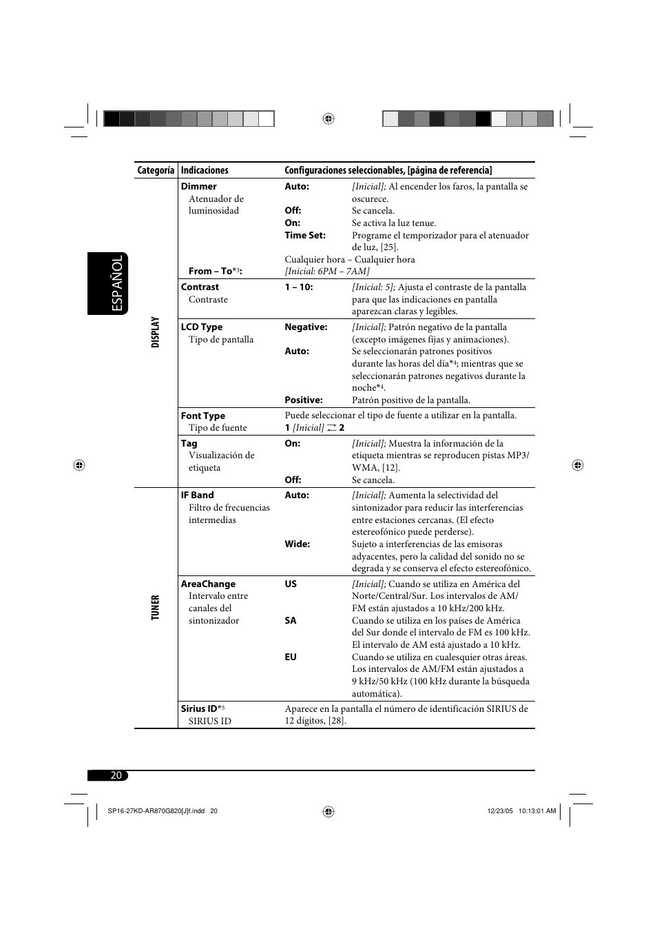 Español | JVC KD-AR870 User Manual | Page 64 / 135