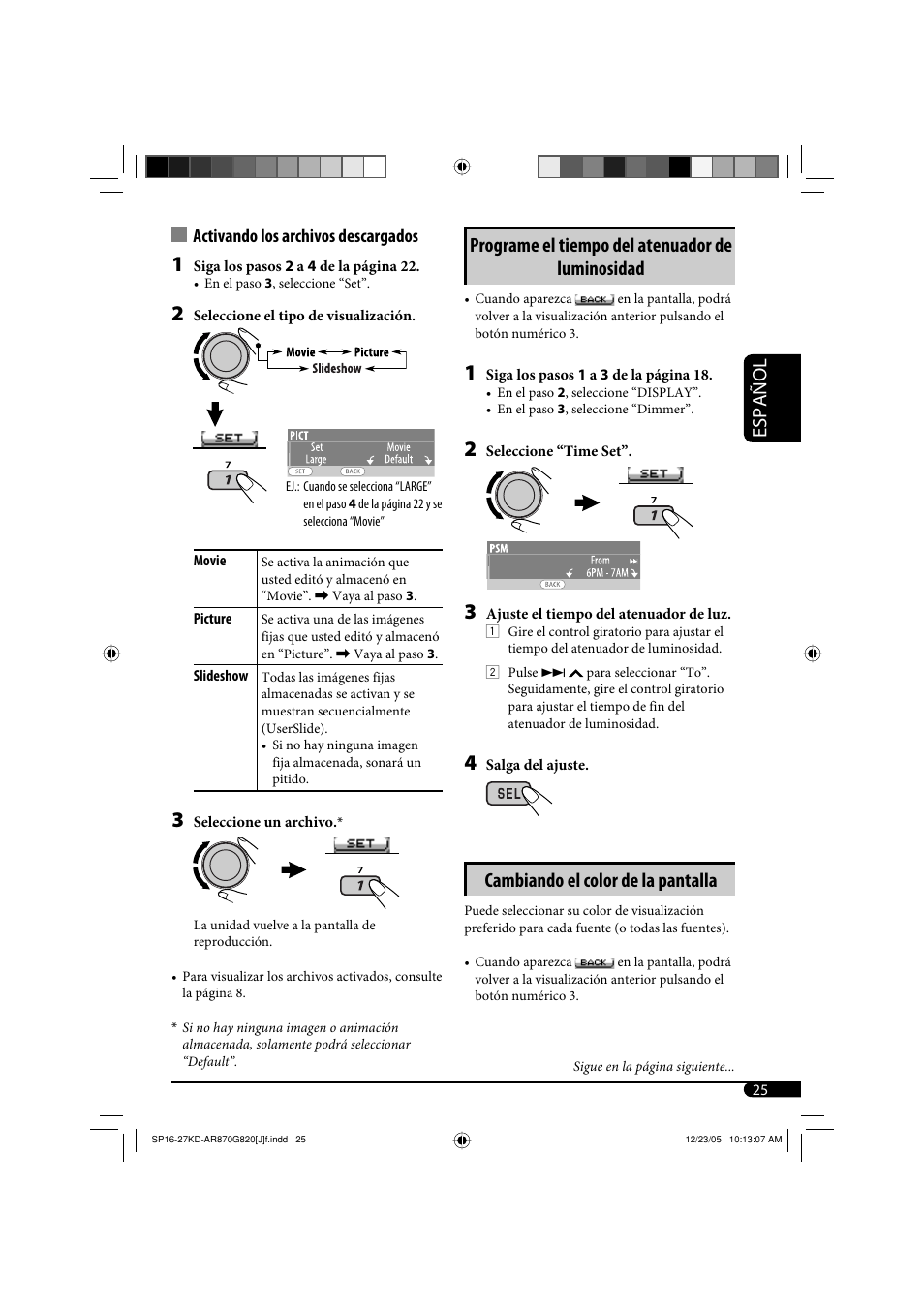 Cambiando el color de la pantalla | JVC KD-AR870 User Manual | Page 69 / 135