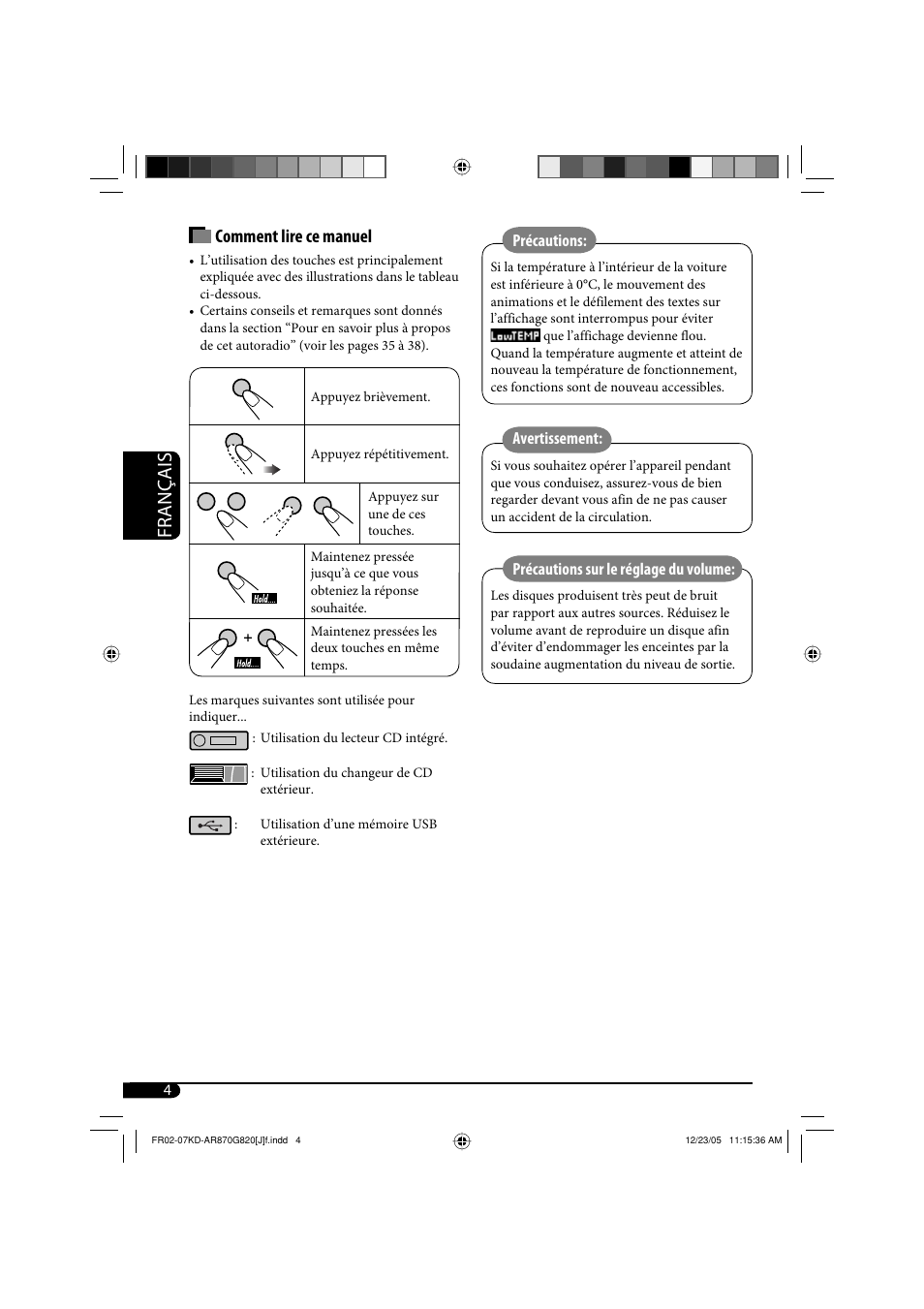 Français, Comment lire ce manuel | JVC KD-AR870 User Manual | Page 92 / 135