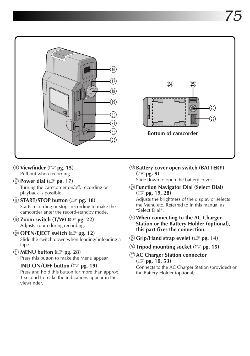 Q w e ( & t r y u | JVC GR-DV33 User Manual | Page 75 / 88
