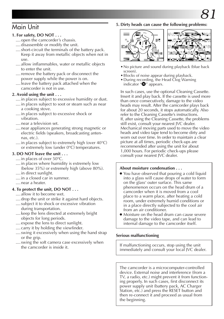 Main unit | JVC GR-DV33 User Manual | Page 81 / 88