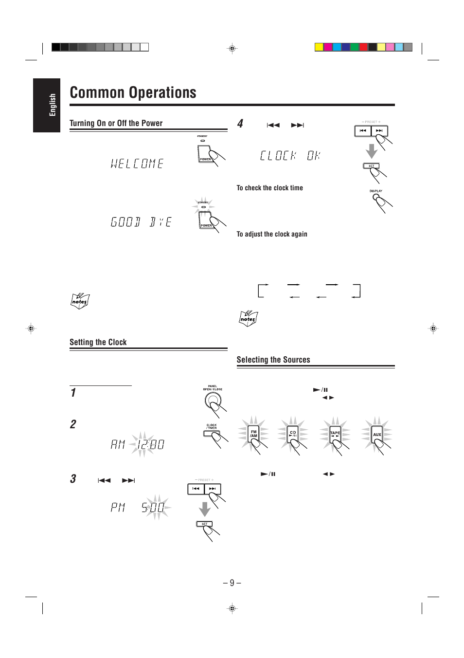 Common operations | JVC CA-MXJ900 User Manual | Page 12 / 28