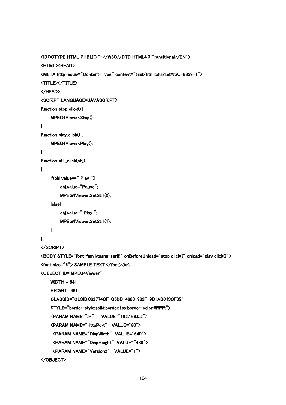 JVC VN-V686UAPI User Manual | Page 104 / 105