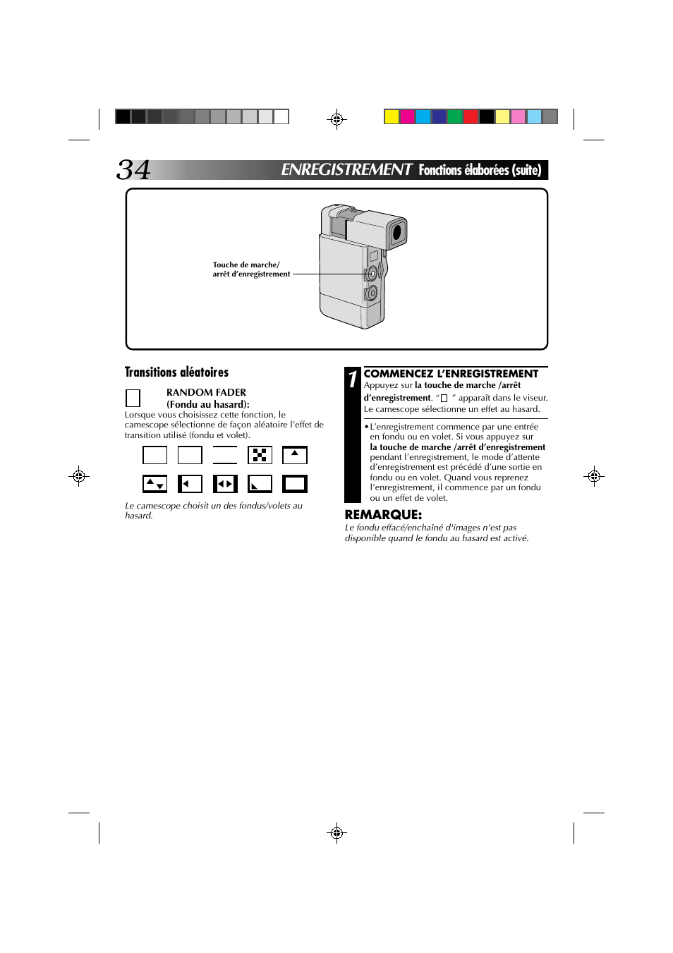 Enregistrement | JVC GR-DV1 User Manual | Page 106 / 219