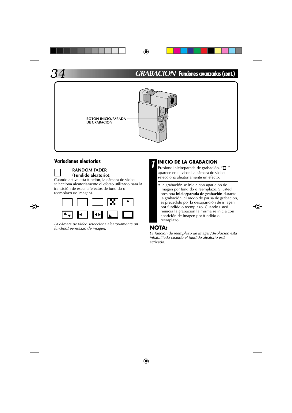 Grabacion | JVC GR-DV1 User Manual | Page 178 / 219