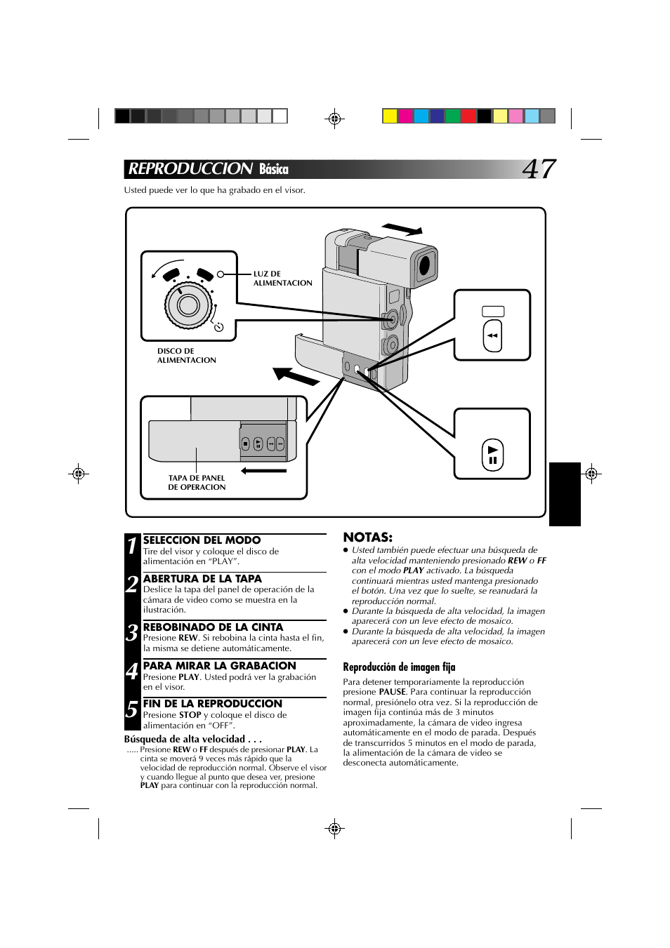 Reproduccion, Básica | JVC GR-DV1 User Manual | Page 191 / 219