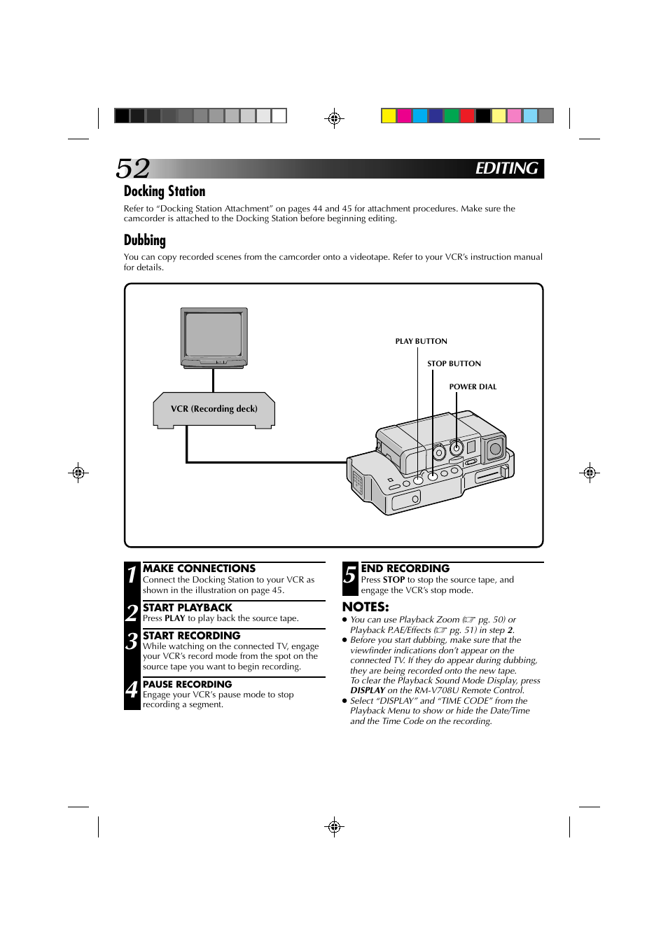 Editing | JVC GR-DV1 User Manual | Page 52 / 219