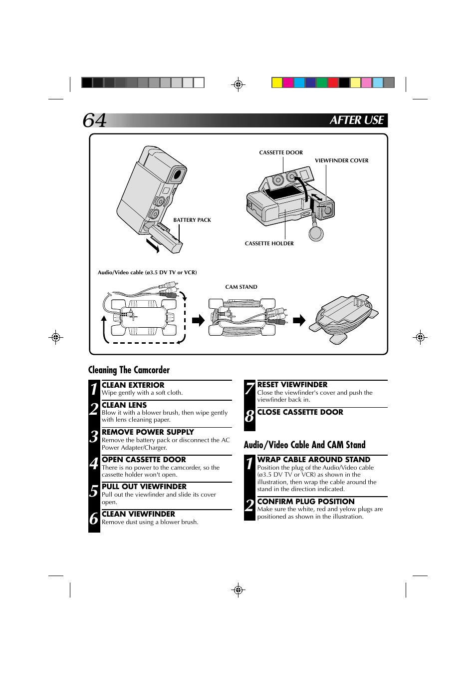 After use | JVC GR-DV1 User Manual | Page 64 / 219