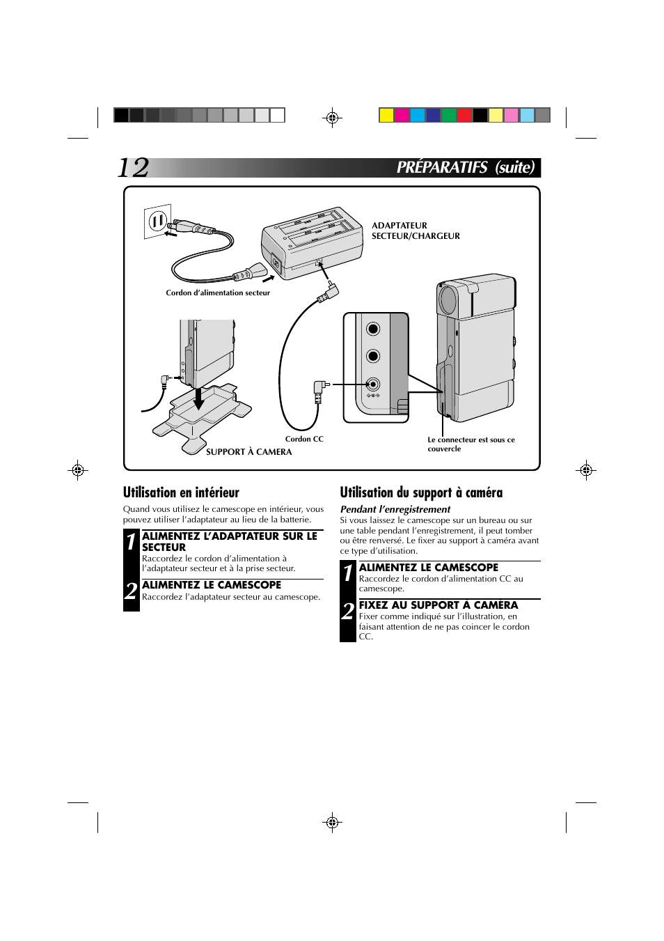 Préparatifs (suite) | JVC GR-DV1 User Manual | Page 84 / 219