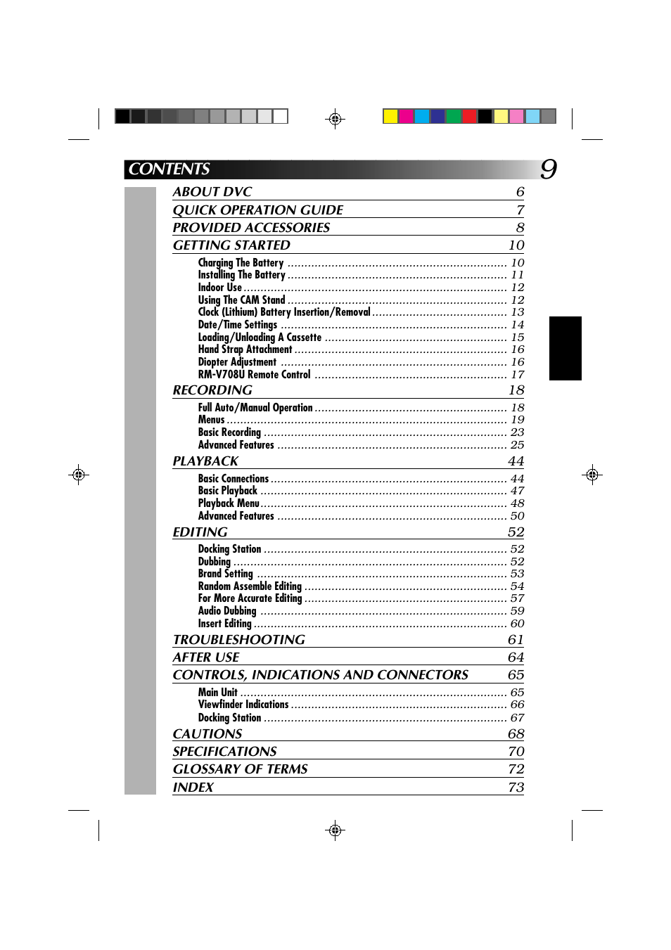 JVC GR-DV1 User Manual | Page 9 / 219