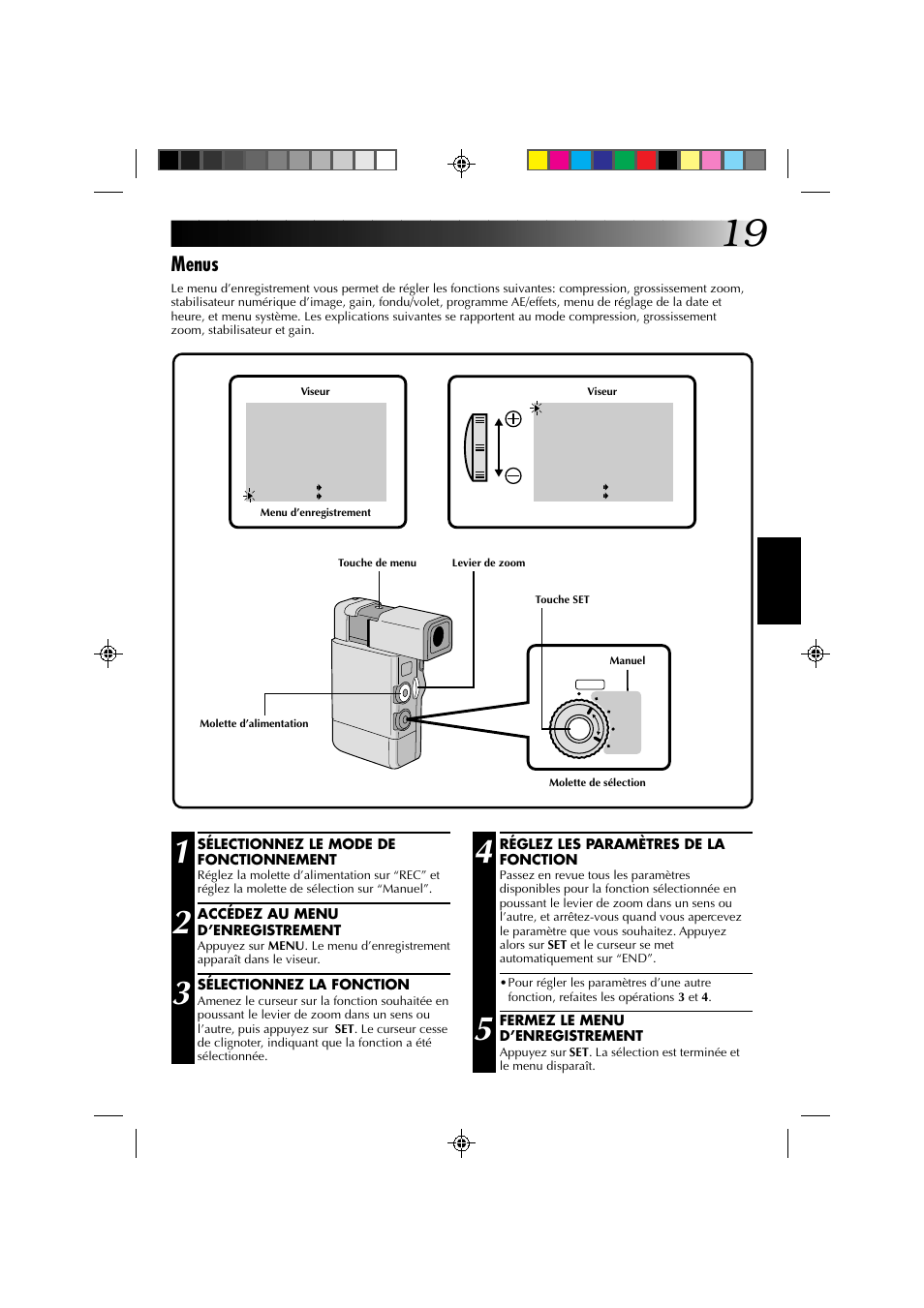 Menus | JVC GR-DV1 User Manual | Page 91 / 219