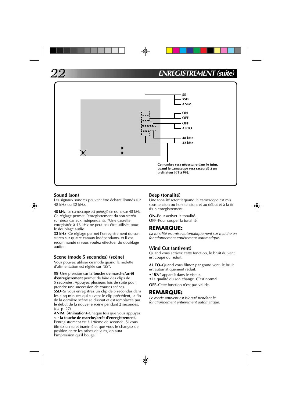 Enregistrement (suite) | JVC GR-DV1 User Manual | Page 94 / 219