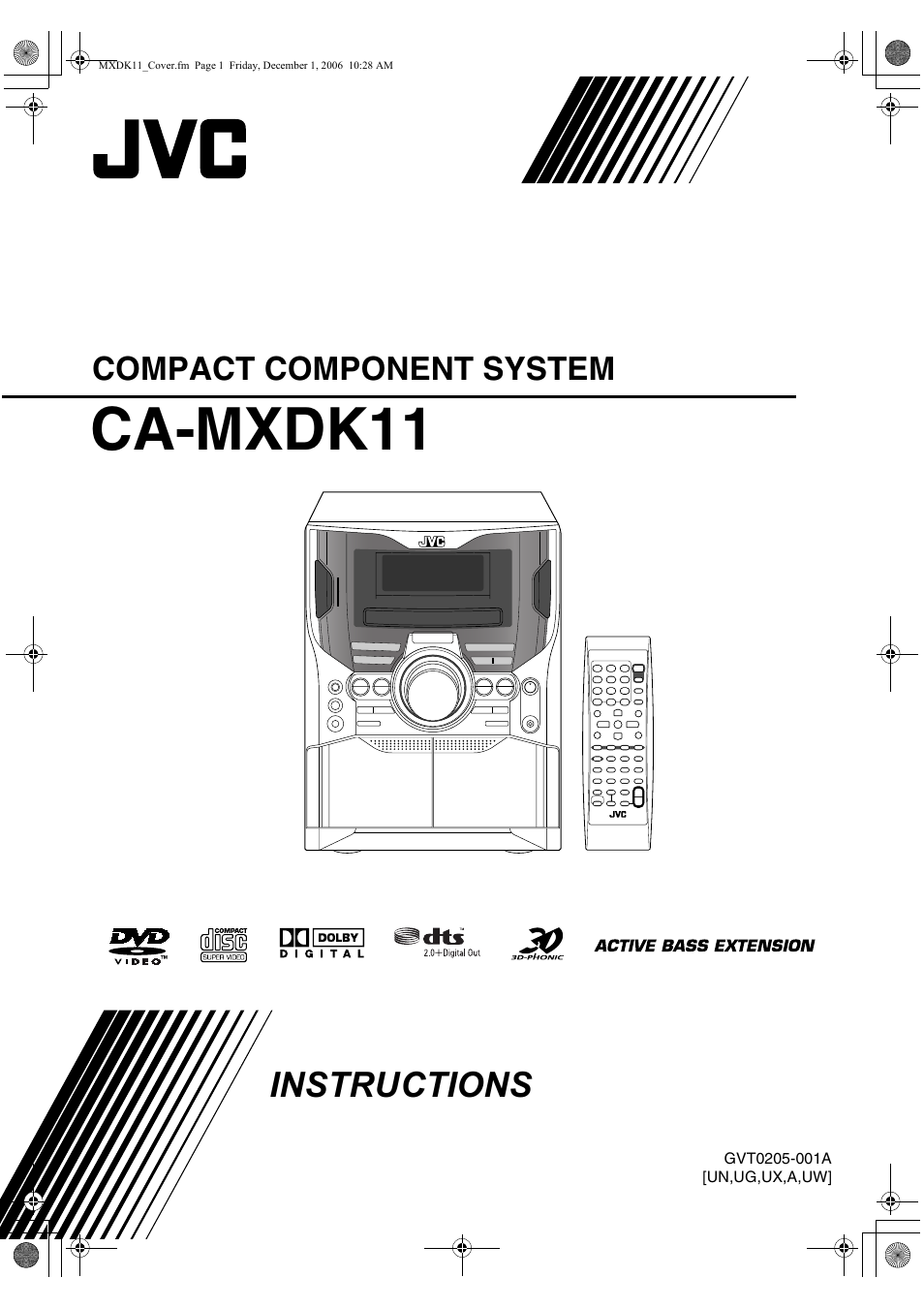 JVC CA-MXDK11 User Manual | 48 pages