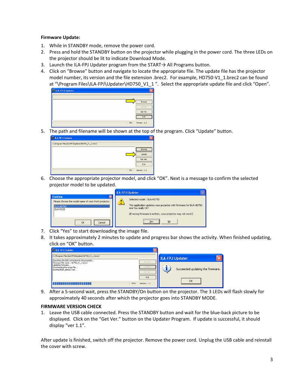 JVC DLARS20 User Manual | Page 3 / 3