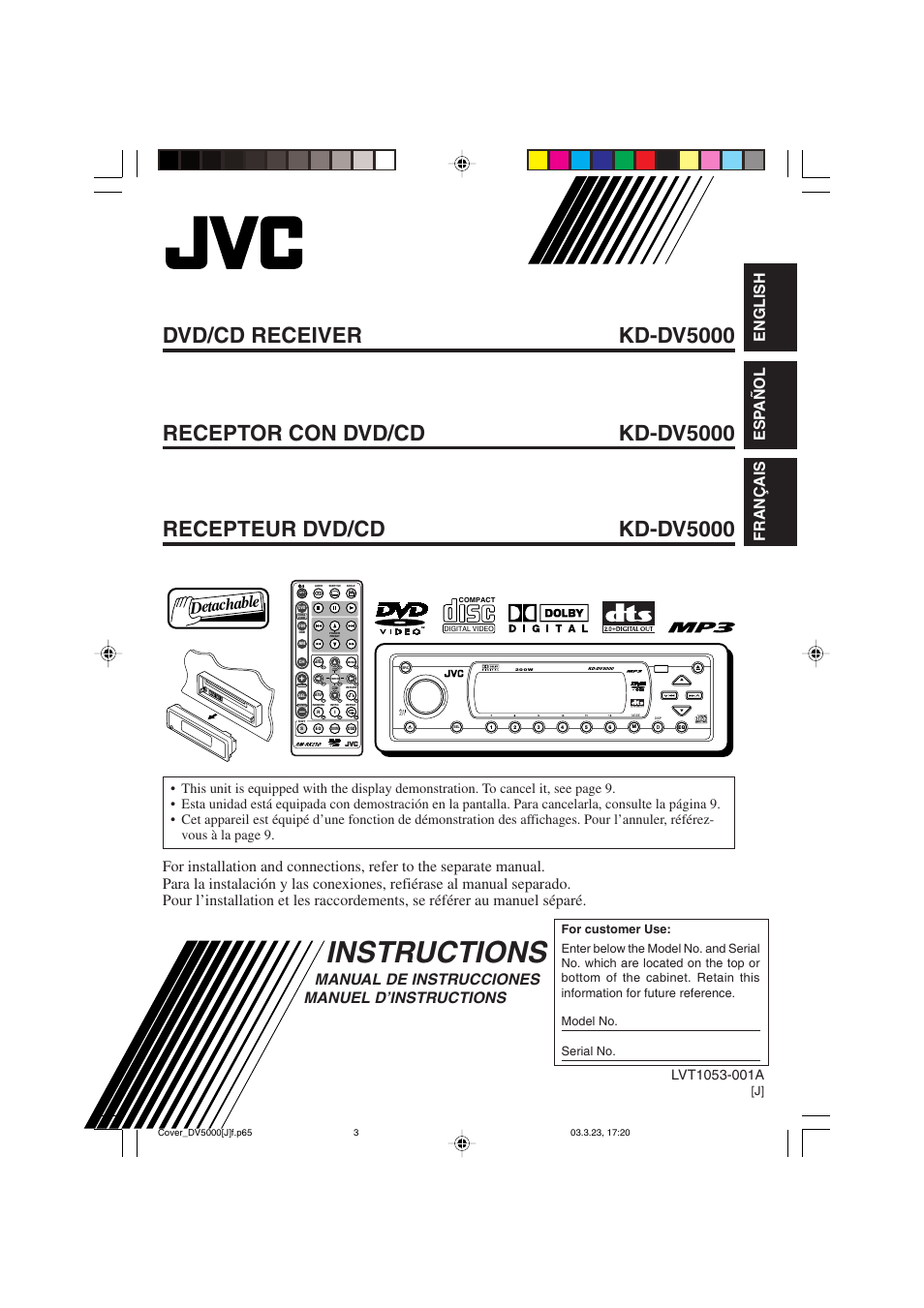 JVC KD-DV5000 User Manual | 82 pages