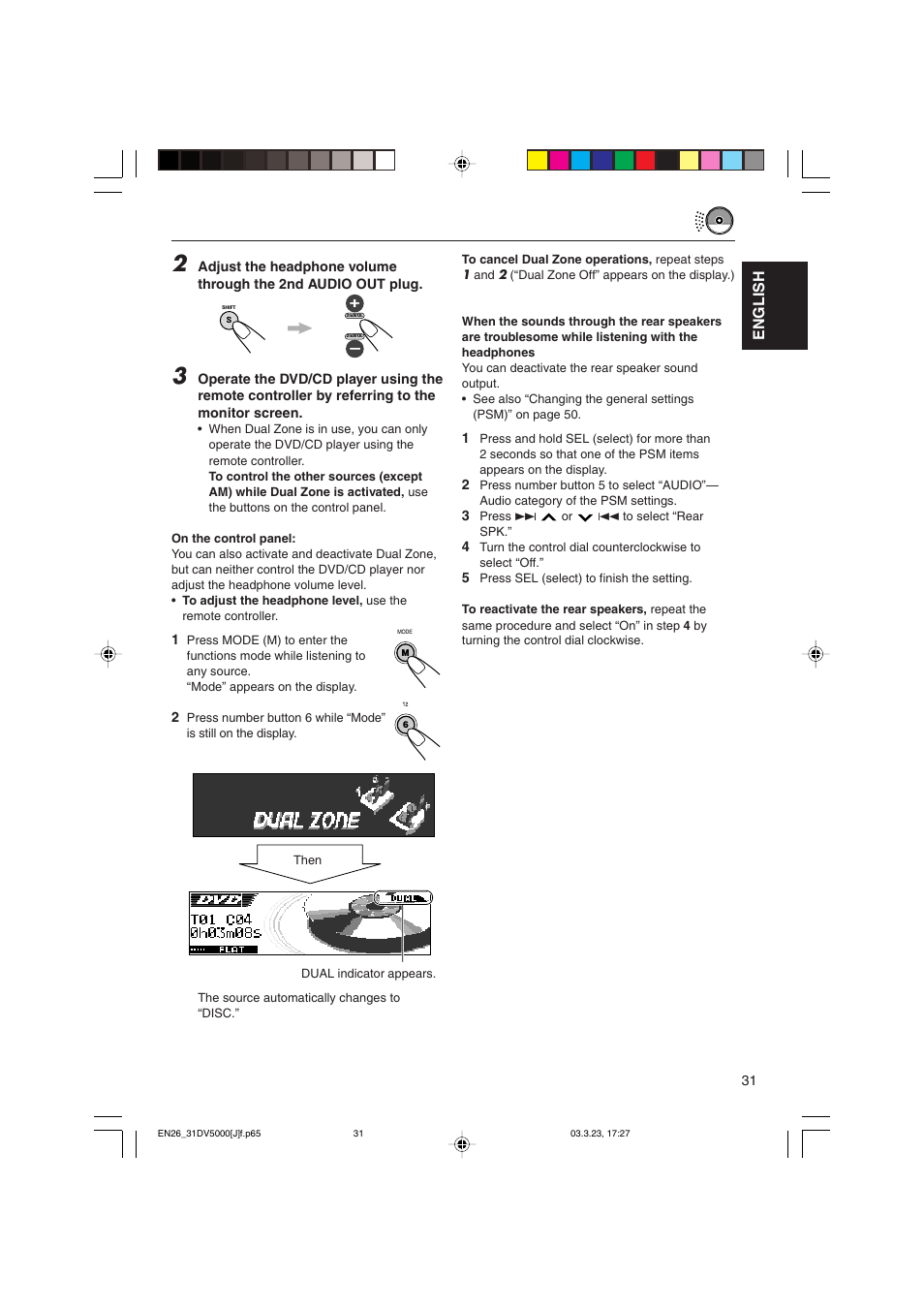 English | JVC KD-DV5000 User Manual | Page 31 / 82