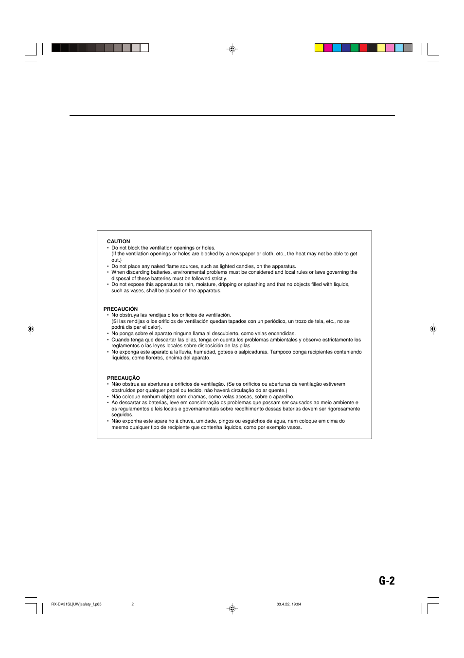 JVC RX-DV31 User Manual | Page 3 / 80