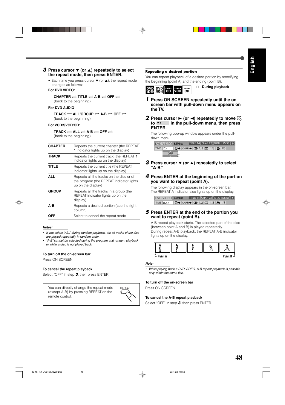 English | JVC RX-DV31 User Manual | Page 53 / 80