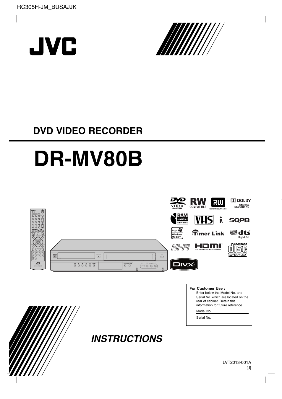 JVC LVT2013-001A User Manual | 54 pages