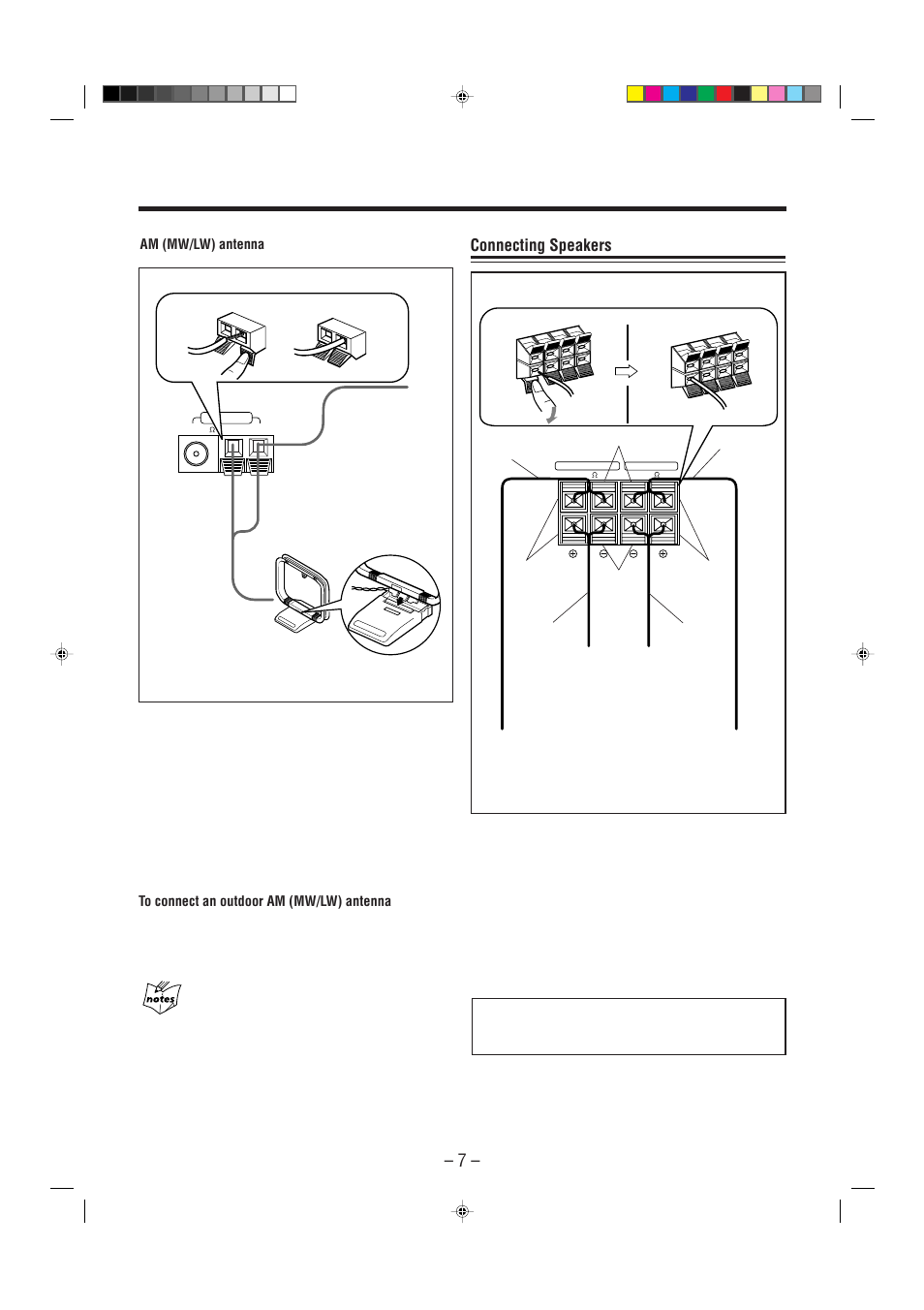 Connecting speakers | JVC CA-MXG51R User Manual | Page 10 / 40