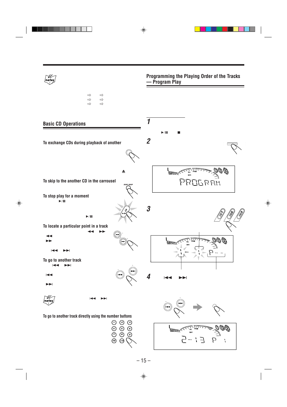 Basic cd operations | JVC CA-MXG51R User Manual | Page 18 / 40