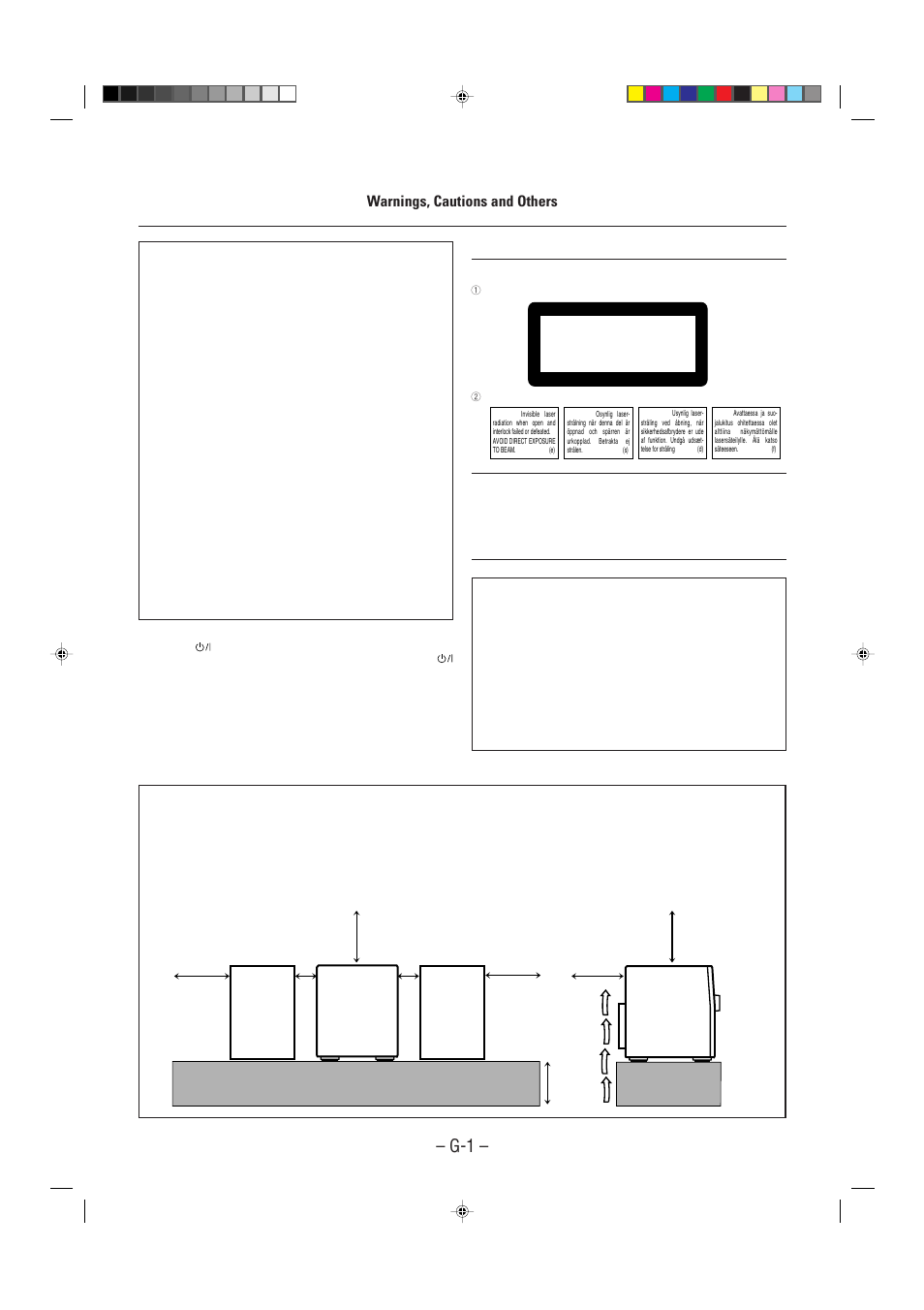 Warnings, cautions and others, Class 1 laser product, Important for laser products | JVC CA-MXG51R User Manual | Page 2 / 40