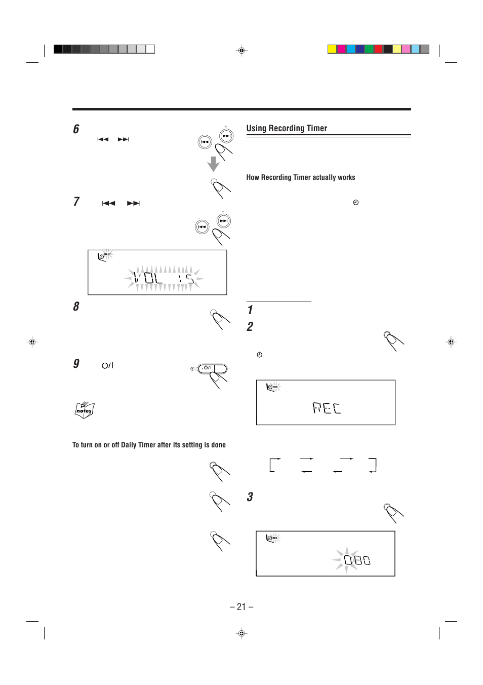 Using recording timer | JVC CA-MXG51R User Manual | Page 24 / 40