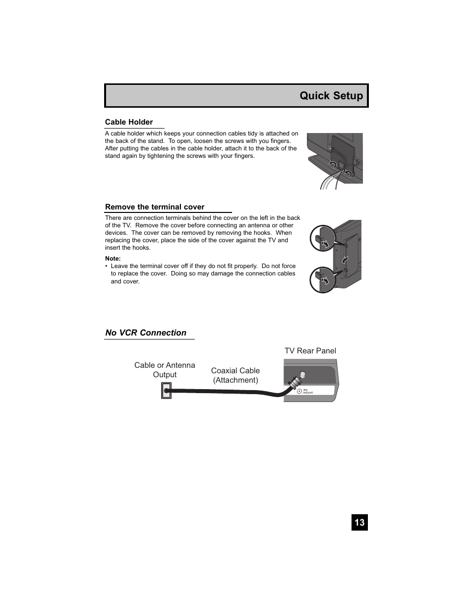 Quick setup | JVC 0707TNH-II-IM User Manual | Page 13 / 80
