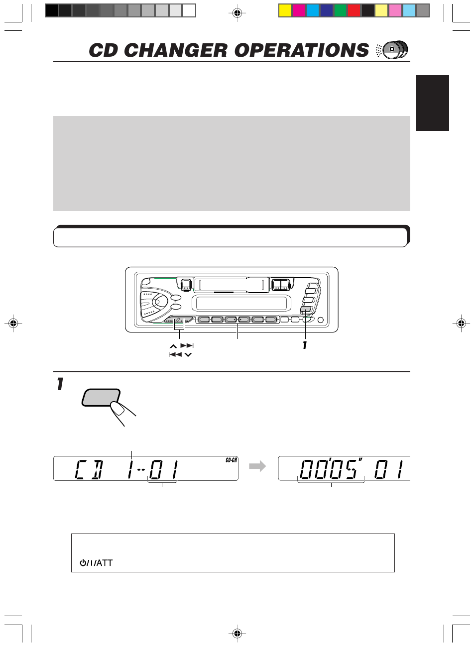 Cd changer operations, Playing cds, Select the cd automatic changer | JVC Model KS-FX200 User Manual | Page 15 / 25