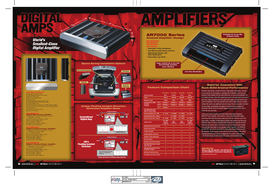 Ar7000 series, Feature comparison chart | JVC CS-CN100 User Manual | Page 5 / 8