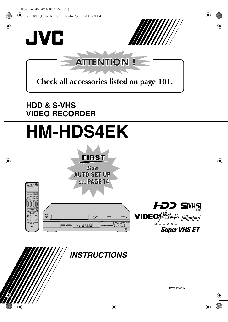 JVC HM-HDS4EK User Manual | 104 pages