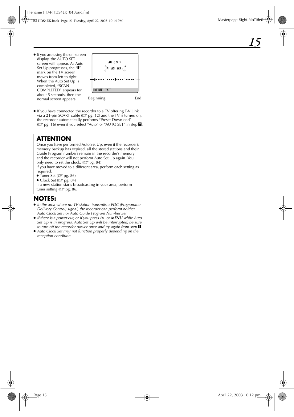 Attention | JVC HM-HDS4EK User Manual | Page 15 / 104