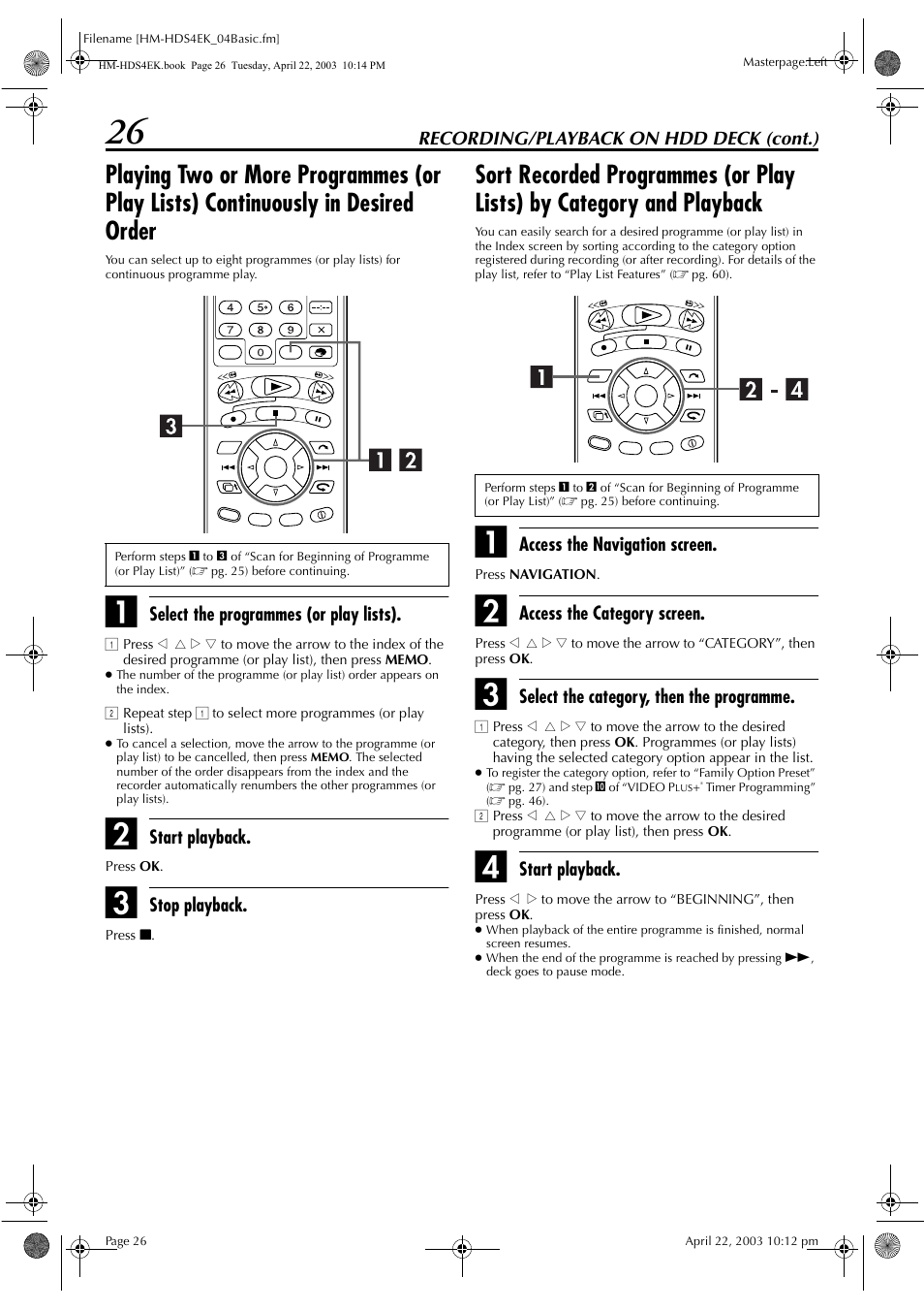 JVC HM-HDS4EK User Manual | Page 26 / 104