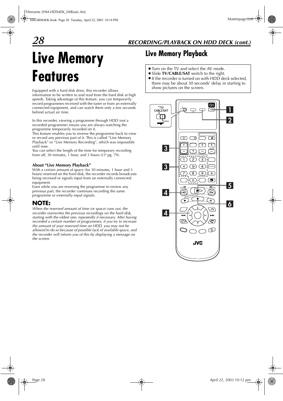 JVC HM-HDS4EK User Manual | Page 28 / 104