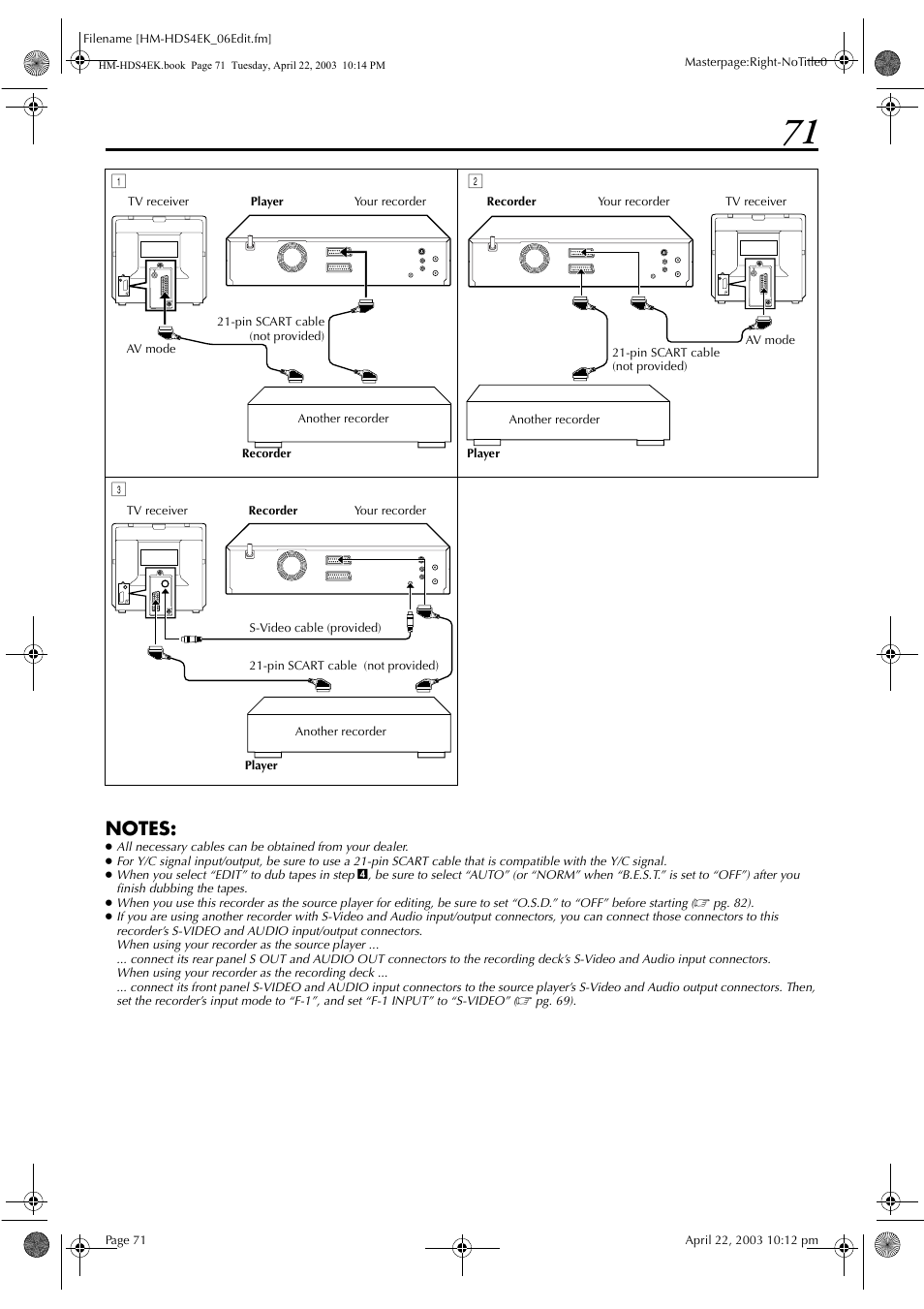 JVC HM-HDS4EK User Manual | Page 71 / 104