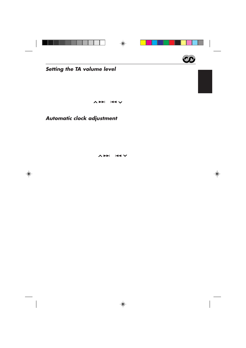 Setting the ta volume level, Automatic clock adjustment | JVC KD-MX2900R User Manual | Page 17 / 58